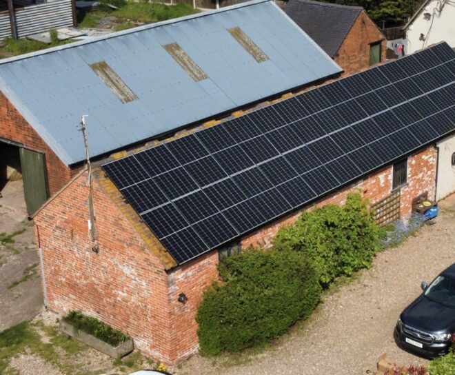 Solar Panels on Farm Building
