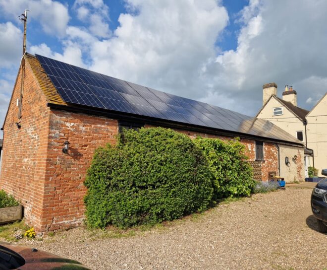 Solar Panels on Barn
